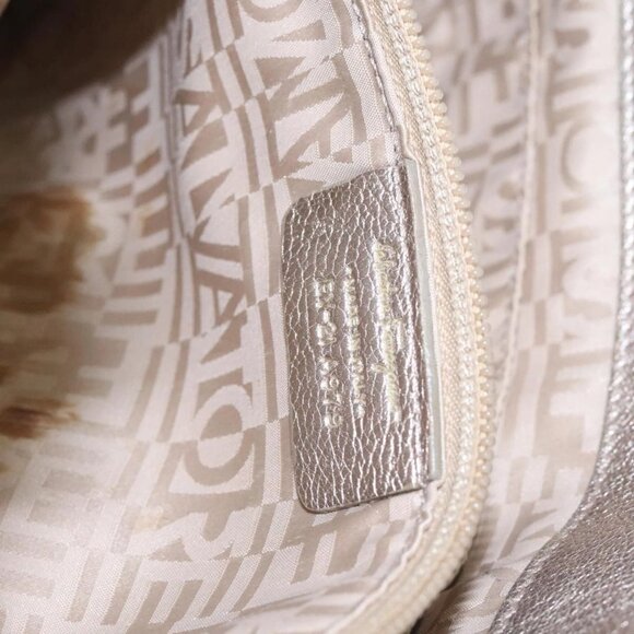 Salvatore Ferragamo Vala Shoulder Bag Leather Champagne Gold Auth 104964 - Picture 11 of 16